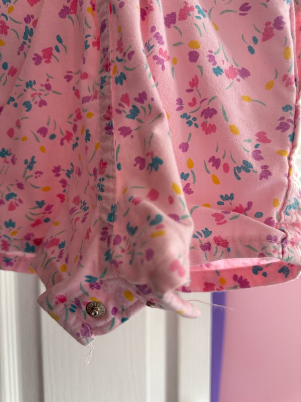 Vintage OshKosh Floral Shortalls - Picture 4 of 6